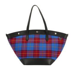 Camden Tartan Shopper,Leather/Fabric,Blue/Red,MIC, DB,2*